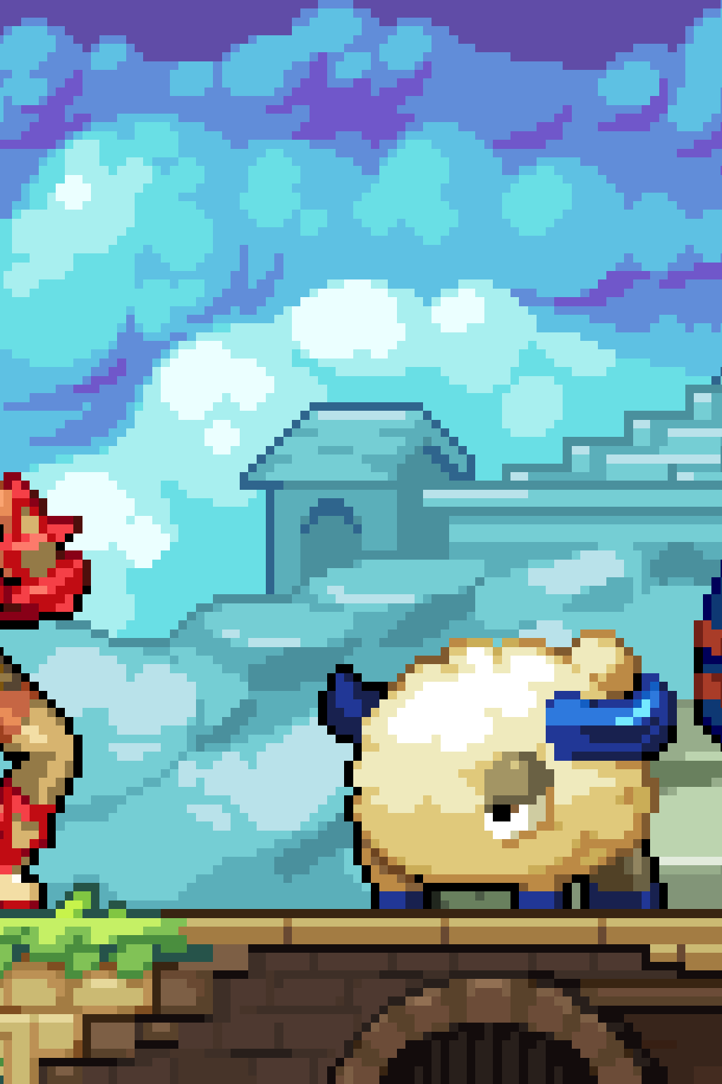 Cra archer character in classic Dofus pixel art